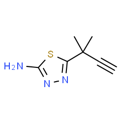 ChemSpider 2D Image | 5-(2-Methyl-3-butyn-2-yl)-1,3,4-thiadiazol-2-amine | C7H9N3S