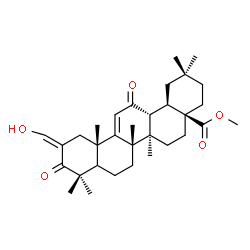 ChemSpider 2D Image | Methyl (2Z,5xi,18alpha)-2-(hydroxymethylene)-3,12-dioxoolean-9(11)-en-28-oate | C32H46O5