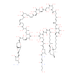 ChemSpider 2D Image | 5-{(1E,3R,4S)-5-[(2R,3R,4R,5S,6R)-6-{(1S,2R,3S,4S,5R,11S)-12-[(1R,3S,5S,7R)-5-{(8S)-9-[(2R,3R,4R,5R,6S)-6-{(2S,3S,4E,6S,9R,10R)-10-[(2S,4R,5S,6R)-6-{(2R,3R)-4-[(2R,3S,4R,5R,6S)-6-{(2S,3Z,5E,8R,9S,10R,
12Z,17S,18R,19R,20R)-21-[(2R,3R,4R,5S,6R)-6-{(1Z,3R,4R)-5-[(1S,3R,5R,7R)-7-{2-[(2R,3R,5S)-5-(Aminomethyl)-3-hydroxytetrahydro-2-furanyl]ethyl}-2,6-dioxabicyclo[3.2.1]oct-3-yl]-3,4-dihydroxy-1-penten-1
-yl}-3,4,5-trihydroxytetrahydro-2H-pyran-2-y | C129H221N3O53