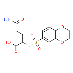 ChemSpider 2D Image | N~2~-(2,3-Dihydro-1,4-benzodioxin-6-ylsulfonyl)glutamine | C13H16N2O7S