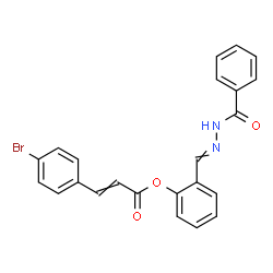 ChemSpider 2D Image | 2-[(Benzoylhydrazono)methyl]phenyl 3-(4-bromophenyl)acrylate | C23H17BrN2O3