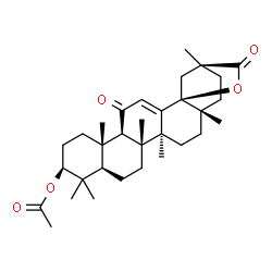 ChemSpider 2D Image | (3beta)-11,29-Dioxo-18,29-epoxyolean-12-en-3-yl acetate | C32H46O5