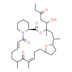 ChemSpider 2D Image | (7S,14E,20Z)-4-(1-Hydroxy-3-oxopentyl)-2,4,18,20-tetramethyl-5,27-dioxa-12-azatricyclo[22.2.1.0~7,12~]heptacosa-14,20-diene-6,13,19-trione | C33H51NO7