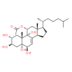 ChemSpider 2D Image | (2alpha,3beta,5alpha,6beta,11alpha)-2,3,5,6,9-Pentahydroxycholest-7-en-11-yl acetate | C29H48O7