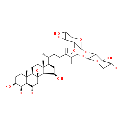ChemSpider 2D Image | (3beta,4beta,5alpha,6alpha,15beta)-3,4,6,8,15-Pentahydroxyergost-24(28)-en-26-yl 2-O-(2-O-methylpentopyranosyl)pentopyranoside | C39H66O14