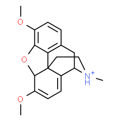 ChemSpider 2D Image | 3,6-Dimethoxy-17-methyl-6,7,8,14-tetradehydro-4,5-epoxymorphinan-17-ium | C19H22NO3