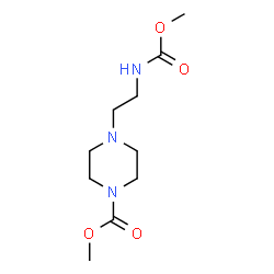 ChemSpider 2D Image | Methyl 4-{2-[(methoxycarbonyl)amino]ethyl}-1-piperazinecarboxylate | C10H19N3O4