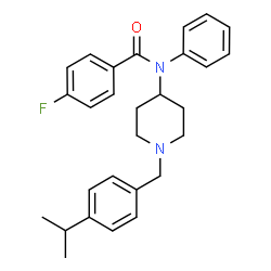 ChemSpider 2D Image | 4-Fluoro-N-[1-(4-isopropylbenzyl)-4-piperidinyl]-N-phenylbenzamide | C28H31FN2O