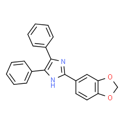 ChemSpider 2D Image | 2-(1,3-Benzodioxol-5-yl)-4,5-diphenyl-1H-imidazole | C22H16N2O2