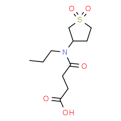 ChemSpider 2D Image | 4-[(1,1-Dioxidotetrahydro-3-thiophenyl)(propyl)amino]-4-oxobutanoic acid | C11H19NO5S
