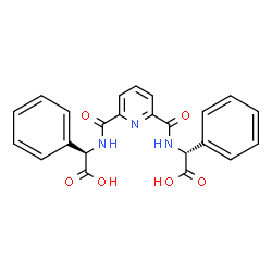 ChemSpider 2D Image | (2R,2'R)-2,2'-[2,6-Pyridinediylbis(carbonylimino)]bis(phenylacetic acid) | C23H19N3O6