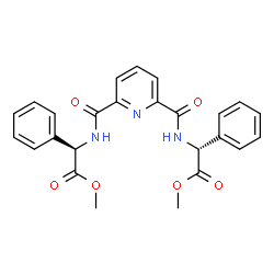 ChemSpider 2D Image | Dimethyl (2R,2'R)-2,2'-[2,6-pyridinediylbis(carbonylimino)]bis(phenylacetate) | C25H23N3O6