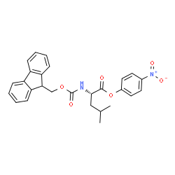ChemSpider 2D Image | 4-Nitrophenyl N-[(9H-fluoren-9-ylmethoxy)carbonyl]-L-leucinate | C27H26N2O6