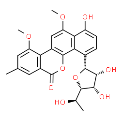 ChemSpider 2D Image | Gilvocarcin M | C26H26O9