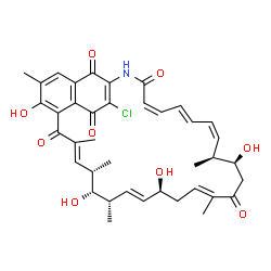 ChemSpider 2D Image | Naphthomycin B | C39H44ClNO9