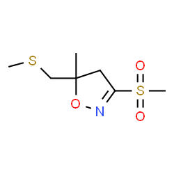 ChemSpider 2D Image | 5-Methyl-5-[(methylsulfanyl)methyl]-3-(methylsulfonyl)-4,5-dihydro-1,2-oxazole | C7H13NO3S2