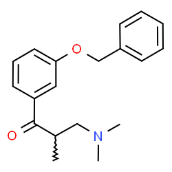 ChemSpider 2D Image | 1-[3-(Benzyloxy)phenyl]-3-(dimethylamino)-2-methyl-1-propanone | C19H23NO2