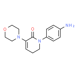 ChemSpider 2D Image | 1-(4-Aminophenyl)-3-(4-morpholinyl)-5,6-dihydro-2(1H)-pyridinone | C15H19N3O2