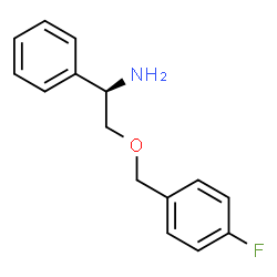 ChemSpider 2D Image | (1R)-2-[(4-Fluorobenzyl)oxy]-1-phenylethanamine | C15H16FNO
