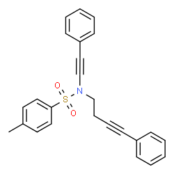ChemSpider 2D Image | 4-Methyl-N-(4-phenyl-3-butyn-1-yl)-N-(phenylethynyl)benzenesulfonamide | C25H21NO2S