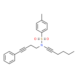 ChemSpider 2D Image | N-(1-Hexyn-1-yl)-4-methyl-N-(4-phenyl-3-butyn-1-yl)benzenesulfonamide | C23H25NO2S