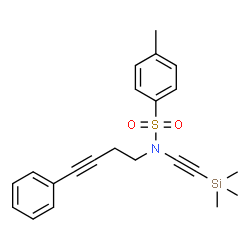 ChemSpider 2D Image | 4-Methyl-N-(4-phenyl-3-butyn-1-yl)-N-[(trimethylsilyl)ethynyl]benzenesulfonamide | C22H25NO2SSi