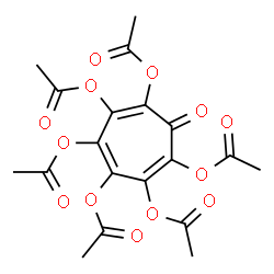 ChemSpider 2D Image | 7-Oxo-1,3,5-cycloheptatriene-1,2,3,4,5,6-hexayl hexaacetate | C19H18O13