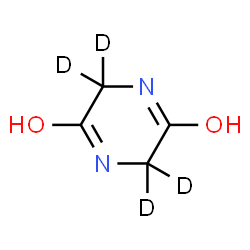 ChemSpider 2D Image | (~2~H_4_)-3,6-Dihydro-2,5-pyrazinediol | C4H2D4N2O2