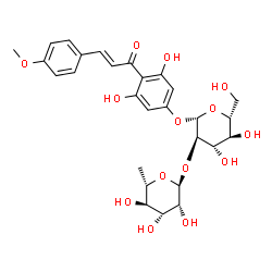 ChemSpider 2D Image | 2',6'-Dihydroxy-4-methoxychalcone-4'-O-neohesperidoside | C28H34O14