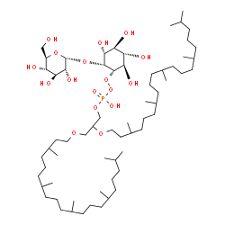 ChemSpider 2D Image | 2,3-bis(3,7,11,15,19-pentamethylicosoxy)propyl [(1S,2R,3S,4S,5R,6R)-2,3,4,5-tetrahydroxy-6-[(2R,3R,4S,5S,6R)-3,4,5-trihydroxy-6-(hydroxymethyl)tetrahydropyran-2-yl]oxy-cyclohexoxy] hydrogen phosphate | C65H129O17P