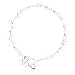 ChemSpider 2D Image | [38-(Hydroxymethyl)-7,11,15,19,22,26,30,34,43,47,51,55,58,62,66,70-hexadecamethyl-1,4,37,40-tetraoxacyclodoheptacontan-2-yl]methyl 6-O-beta-D-glucopyranosyl-beta-D-glucopyranoside | C98H192O16