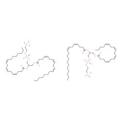 ChemSpider 2D Image | 2,3-Bis[(4Z,7Z,10Z)-4,7,10-octadecatrienoyloxy]propyl 2-(trimethylammonio)ethyl phosphate - 2-[(4Z,7Z)-4,7-octadecadienoyloxy]-3-[(4Z,7Z,10Z,13Z)-4,7,10,13-octadecatetraenoyloxy]propyl 2-(trimethylamm
onio)ethyl phosphate (1:1) | C88H152N2O16P2