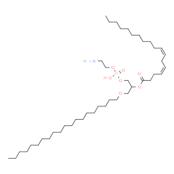 ChemSpider 2D Image | 29-Amino-26-hydroxy-26-oxido-21,25,27-trioxa-26lambda~5~-phosphanonacosan-23-yl (4Z,7Z)-4,7-octadecadienoate | C43H84NO7P