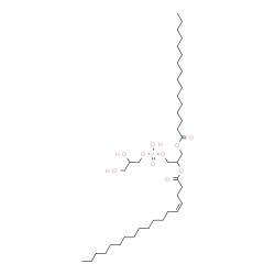 ChemSpider 2D Image | 22,25,26-Trihydroxy-22-oxido-16-oxo-17,21,23-trioxa-22lambda~5~-phosphahexacosan-19-yl (4Z)-4-octadecenoate | C40H77O10P