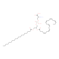 ChemSpider 2D Image | O-[{2-[(4Z,7Z,10Z,13Z,16Z,19Z)-4,7,10,13,16,19-Docosahexaenoyloxy]-3-(nonadecanoyloxy)propoxy}(hydroxy)phosphoryl]serine | C47H80NO10P