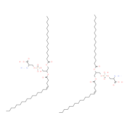 ChemSpider 2D Image | O-(Hydroxy{2-[(4Z)-4-icosenoyloxy]-3-(palmitoyloxy)propoxy}phosphoryl)serine - O-(hydroxy{3-[(4Z)-4-octadecenoyloxy]-2-(stearoyloxy)propoxy}phosphoryl)serine (1:1) | C84H160N2O20P2