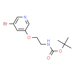 ChemSpider 2D Image | 2-Methyl-2-propanyl {2-[(5-bromo-3-pyridinyl)oxy]ethyl}carbamate | C12H17BrN2O3