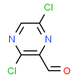 ChemSpider 2D Image | 3,6-Dichloro-2-pyrazinecarbaldehyde | C5H2Cl2N2O