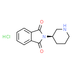 ChemSpider 2D Image | (R)-2-(Piperidin-3-yl)isoindoline-1,3-dione hydrochloride | C13H15ClN2O2
