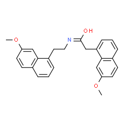 ChemSpider 2D Image | 2-(7-Methoxy-1-naphthyl)-N-[2-(7-methoxy-1-naphthyl)ethyl]acetamide | C26H25NO3