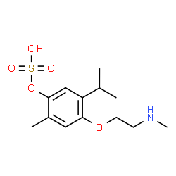 ChemSpider 2D Image | 5-Isopropyl-2-methyl-4-[2-(methylamino)ethoxy]phenyl hydrogen sulfate | C13H21NO5S