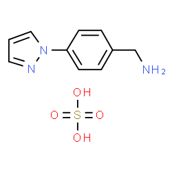ChemSpider 2D Image | 1-[4-(PYRAZOL-1-YL)PHENYL]METHANAMINE; SULFURIC ACID | C10H13N3O4S
