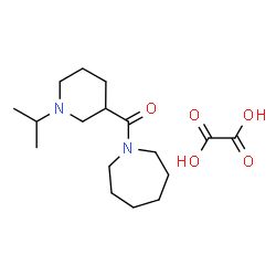 ChemSpider 2D Image | 1-Azepanyl(1-isopropyl-3-piperidinyl)methanone ethanedioate (1:1) | C17H30N2O5