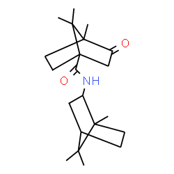 ChemSpider 2D Image | 4,7,7-Trimethyl-3-oxo-N-(1,7,7-trimethylbicyclo[2.2.1]hept-2-yl)bicyclo[2.2.1]heptane-1-carboxamide | C21H33NO2