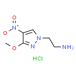ChemSpider 2D Image | 2-(3-METHOXY-4-NITROPYRAZOL-1-YL)ETHANAMINE HYDROCHLORIDE | C6H11ClN4O3