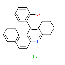 ChemSpider 2D Image | 2-(9-Methyl-8,9,10,11-tetrahydrobenzo[a]acridin-12-yl)phenol hydrochloride (1:1) | C24H22ClNO