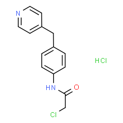 ChemSpider 2D Image | 2-CHLORO-N-{4-[(PYRIDIN-4-YL)METHYL]PHENYL}ACETAMIDE HYDROCHLORIDE | C14H14Cl2N2O