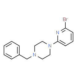 ChemSpider 2D Image | 1-Benzyl-4-(6-bromo-2-pyridinyl)piperazine | C16H18BrN3