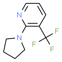 ChemSpider 2D Image | 2-(1-Pyrrolidinyl)-3-(trifluoromethyl)pyridine | C10H11F3N2