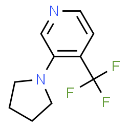 ChemSpider 2D Image | 3-(1-Pyrrolidinyl)-4-(trifluoromethyl)pyridine | C10H11F3N2